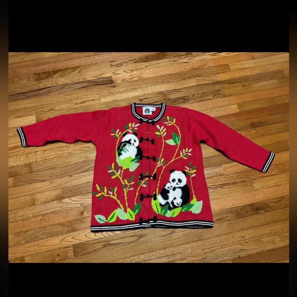 Storybook Panda Bears Sweater